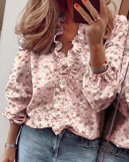 Chic Ruffled Long Sleeve Blouse by Sophie Laurie