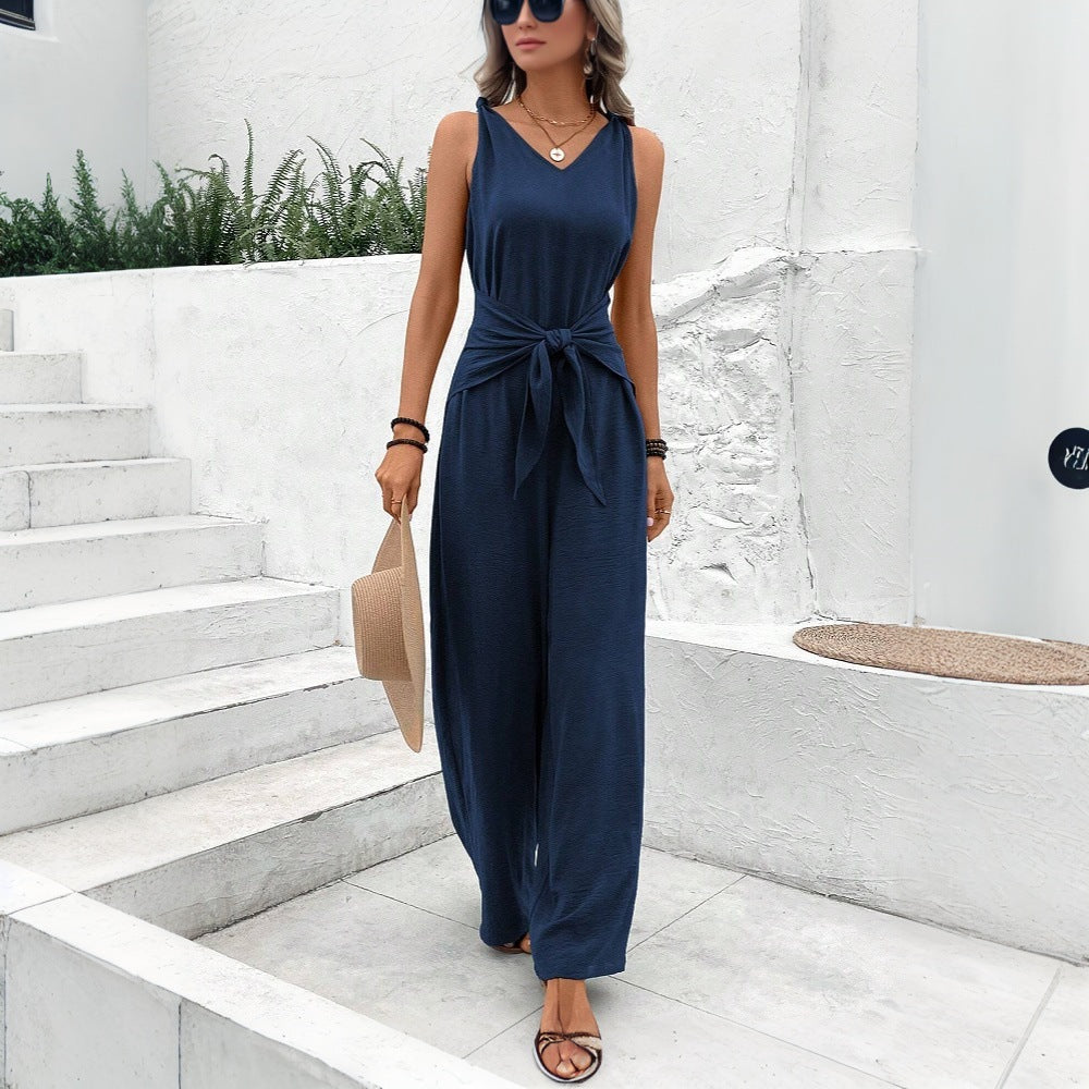 Chic Sleeveless Sophie Laurie Dark Blue Jumpsuit