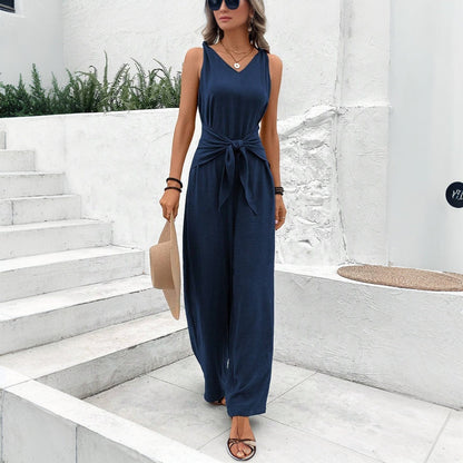 Chic Sleeveless Sophie Laurie Dark Blue Jumpsuit