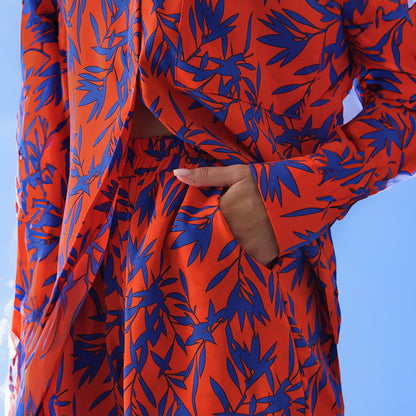 Vibrant Maple Leaf Sophie Laurie Printed Shirt Set