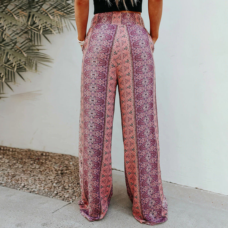 Boho Print Wide Leg Pants by Sophie Laurie
