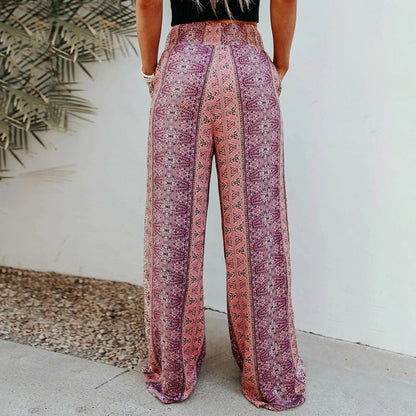 Boho Print Wide Leg Pants by Sophie Laurie