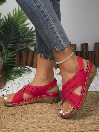 Chic Comfort Sophie Laurie Plus Size Wedge Sandals
