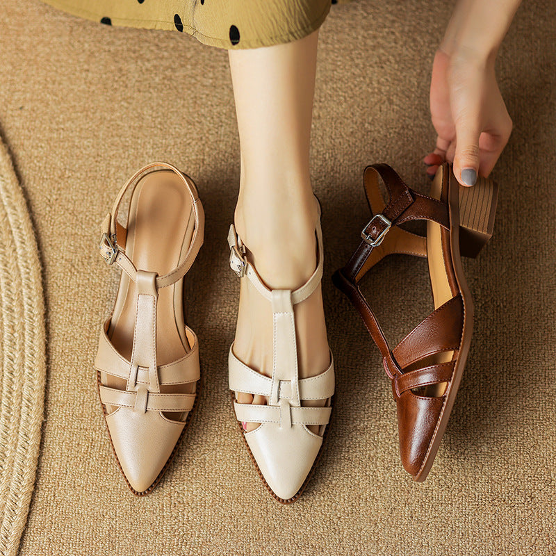 Retro Roman Closed Toe Sandals by Sophie Laurie