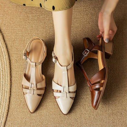 Retro Roman Closed Toe Sandals by Sophie Laurie