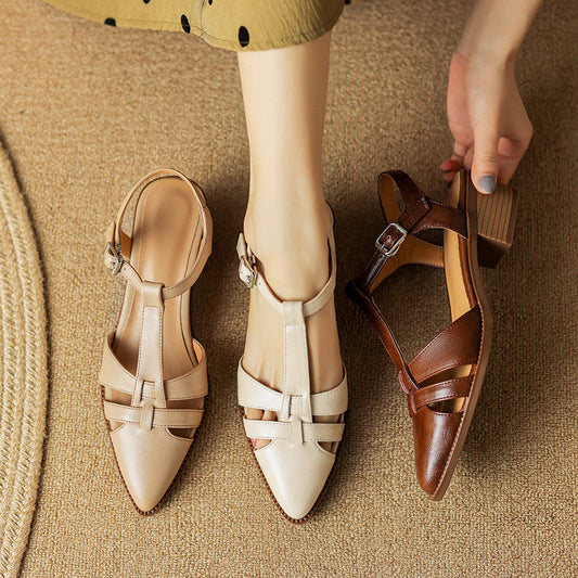 Retro Roman Closed Toe Sandals by Sophie Laurie