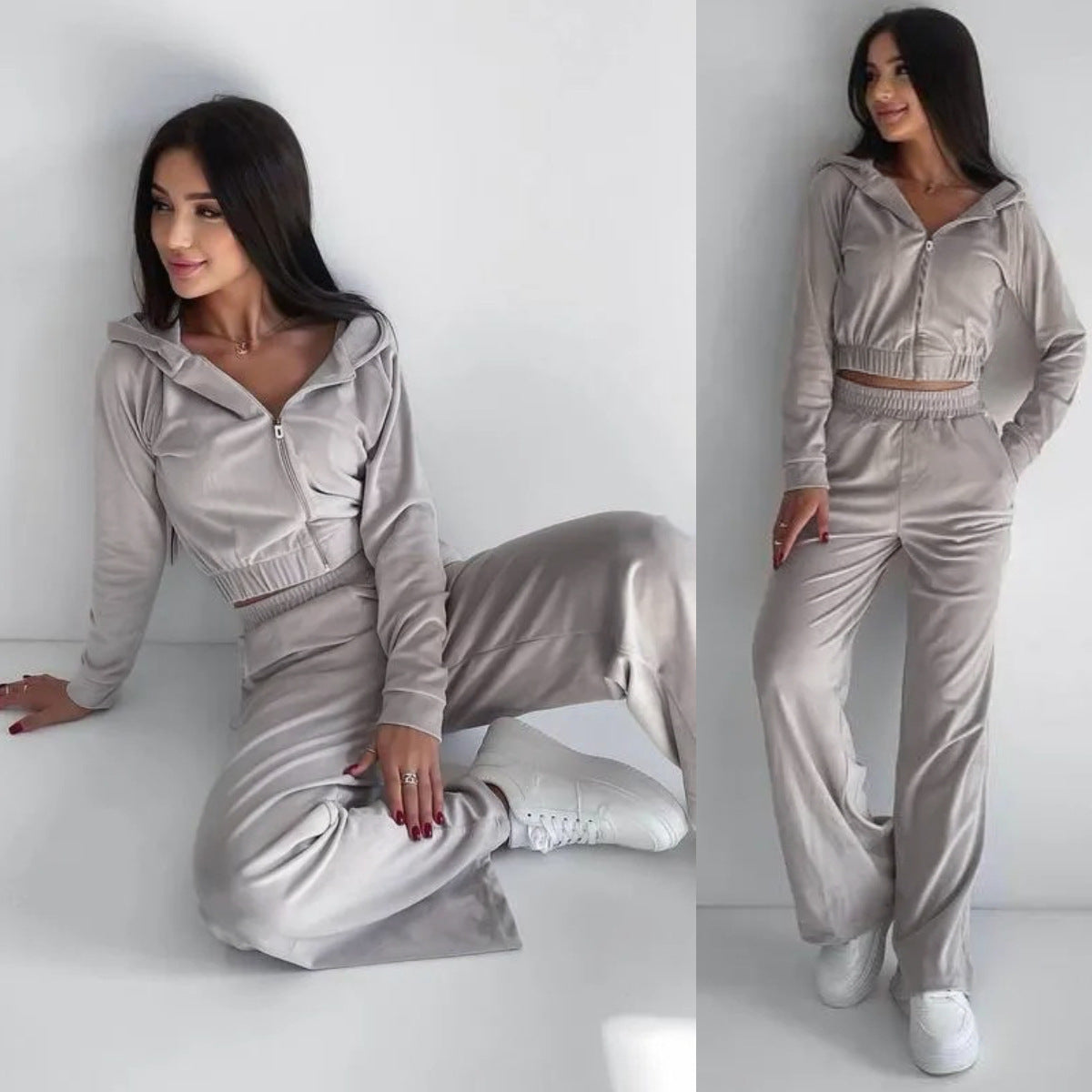 Chic Sophie Laurie Two-Piece Sweatshirt Lounge Set