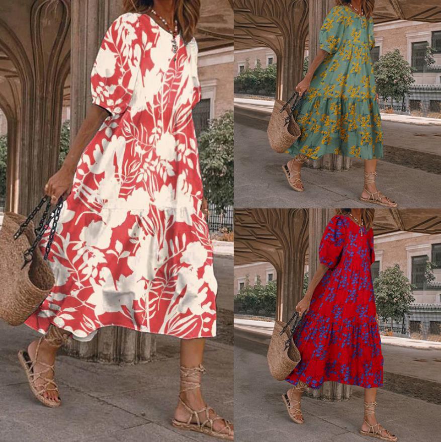 Floral Print Sophie Laurie Summer Midi Dress