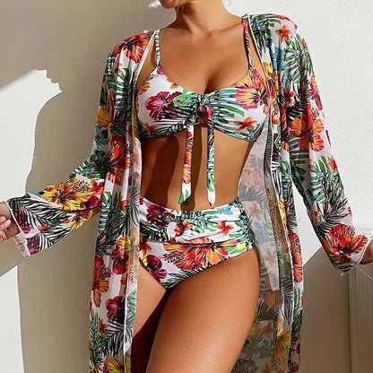 Floral Split Bikini Set by Sophie Laurie
