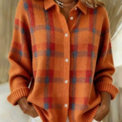 Cozy Stripe Cardigan Blouse by Sophie Laurie