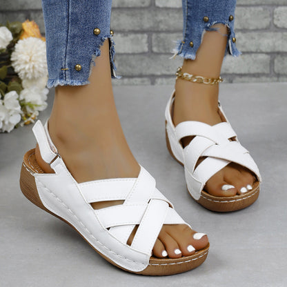 Chic Wedge Platform Sandals by Sophie Laurie