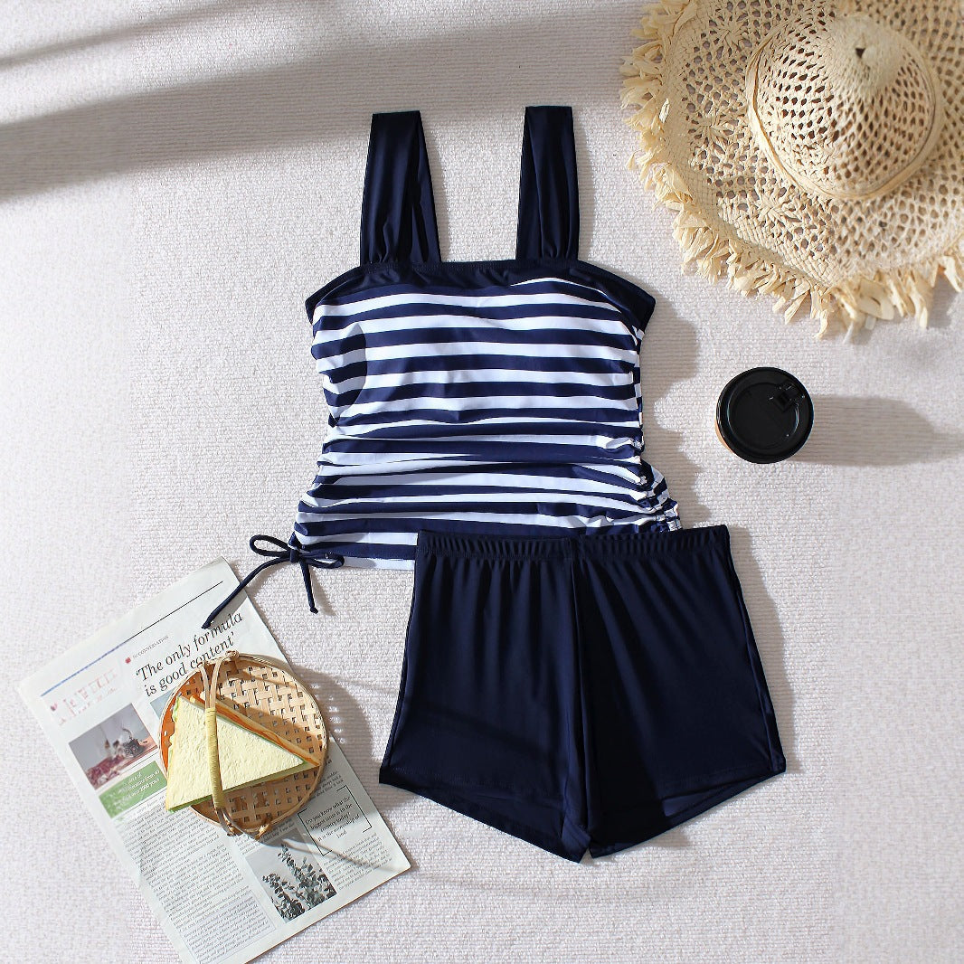 Striped Plus Size Bikini Boxers by Sophie Laurie