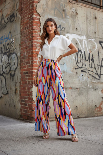Vibrant Printed Sophie Laurie Bootcut Pants