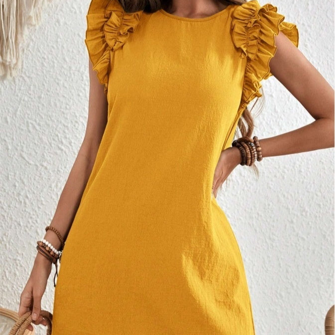 Chic Ruffle Sleeve Sophie Laurie Summer Dress