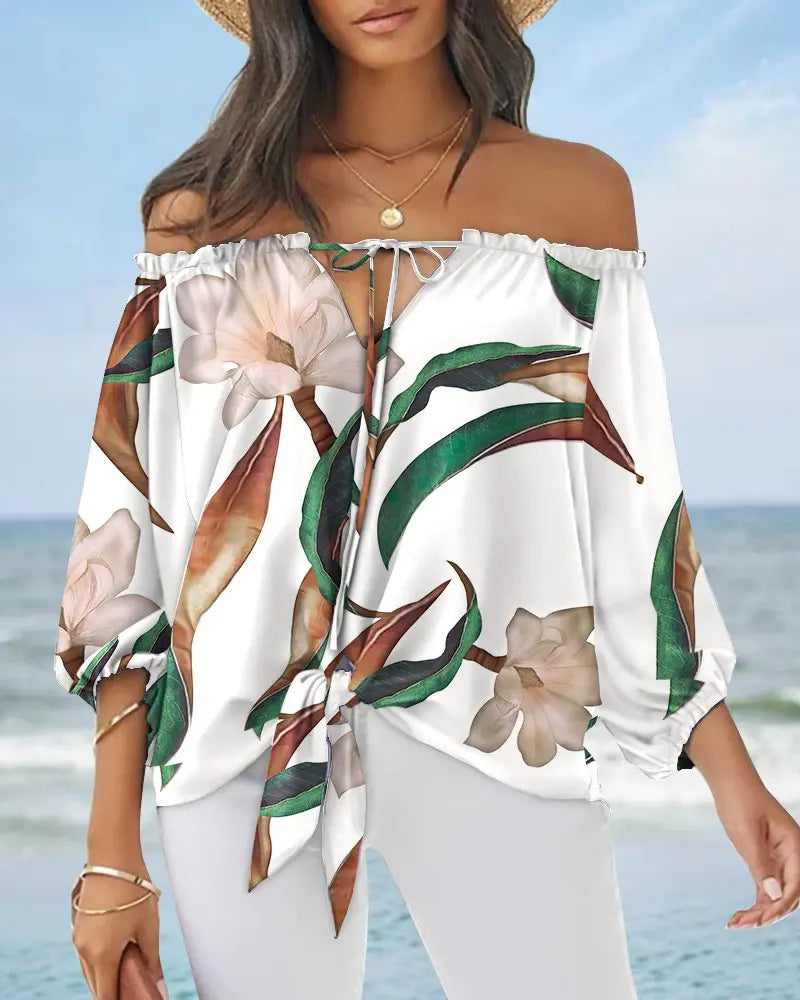 Chic Off Shoulder Printed Top Sophie Laurie