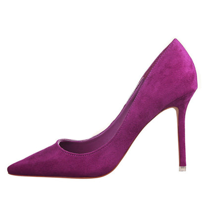 Chic Suede Pointed Heels by Sophie Laurie