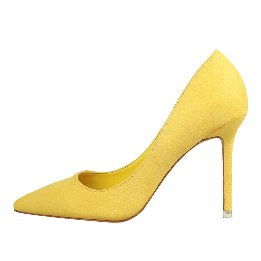 Chic Suede Pointed Heels by Sophie Laurie