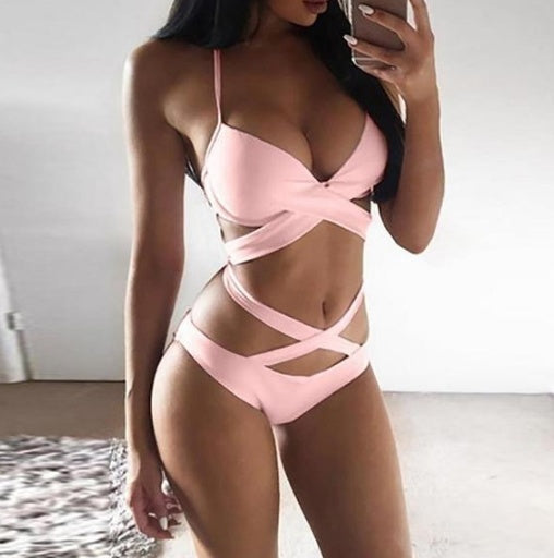 Chic Colorblock Sophie Laurie Strappy Bikini Set