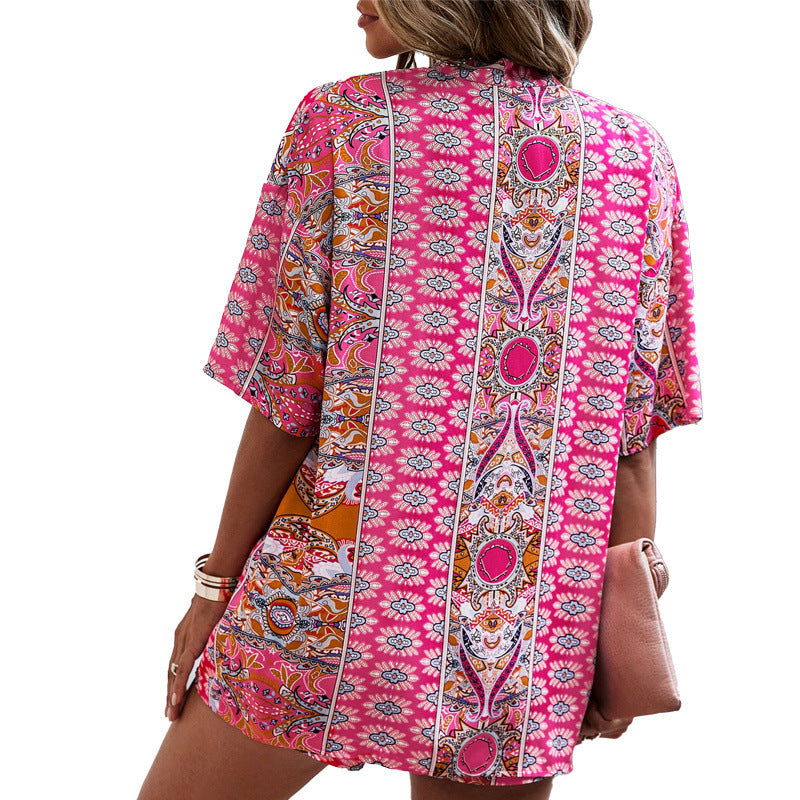Boho Floral Sophie Laurie Casual Shorts Set