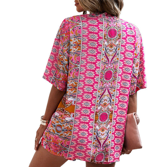 Boho Floral Sophie Laurie Casual Shorts Set
