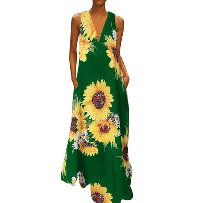 Boho Floral Sophie Laurie Sleeveless Maxi Dress