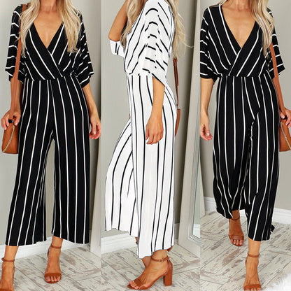 Chic Striped Sophie Laurie Wide-Leg Jumpsuit