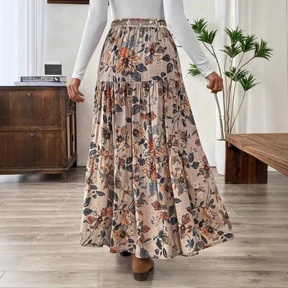 Bohemian Floral Sophie Laurie Midi Skirt