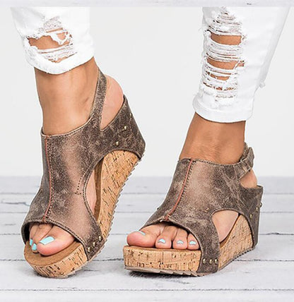 Chic Platform Wedge Sandals Sophie Laurie