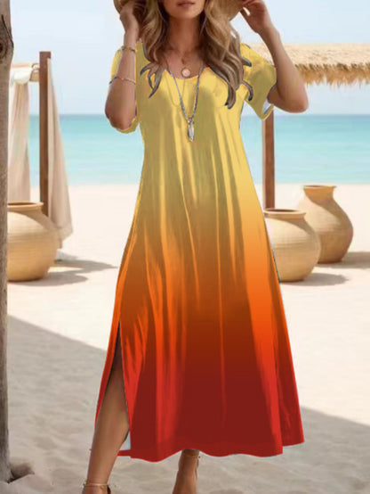 Elegant Slit Maxi Dress by Sophie Laurie