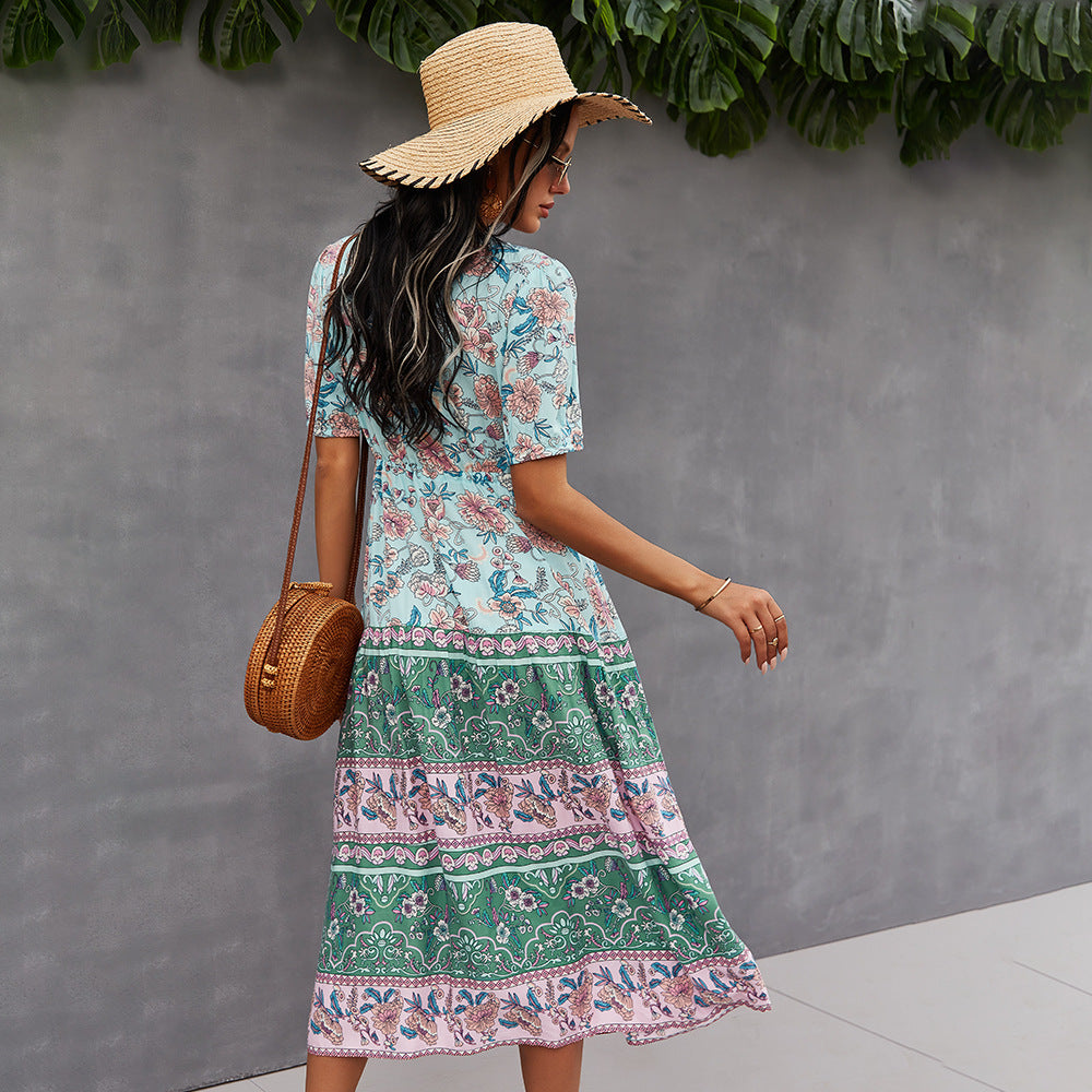 Boho Floral Printed Dress Sophie Laurie Summer Style