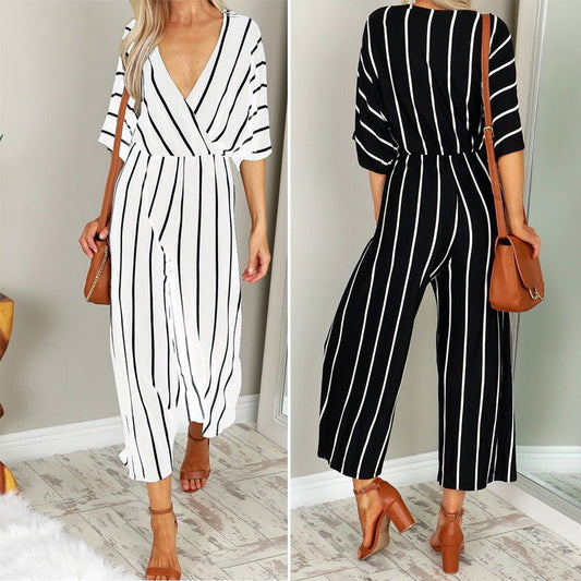 Chic Striped Sophie Laurie Wide-Leg Jumpsuit