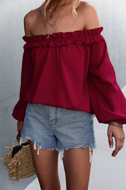 Chic Off-Shoulder Lantern Sleeve Top Sophie Laurie