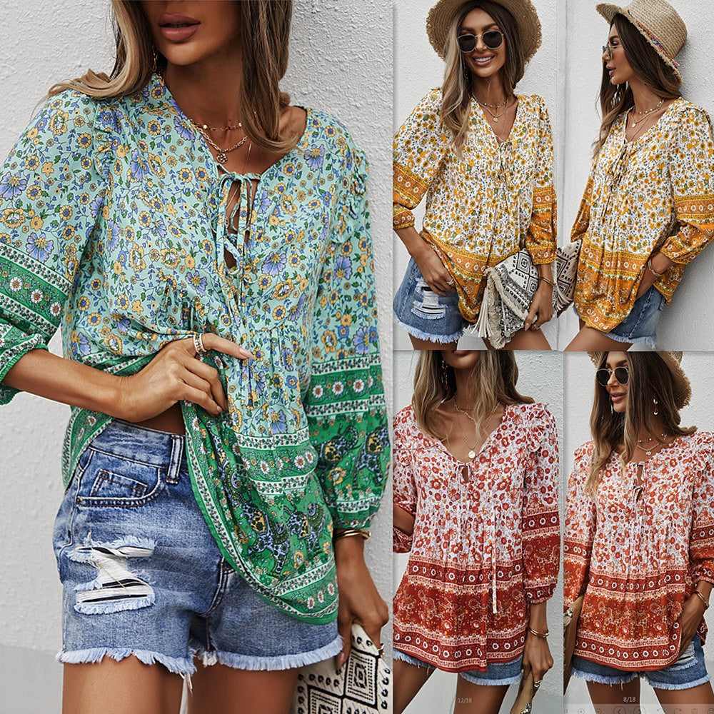 Bohemian Floral Sophie Laurie Printed Summer Top