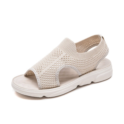 Breathable Knit Flat Sandals by Sophie Laurie