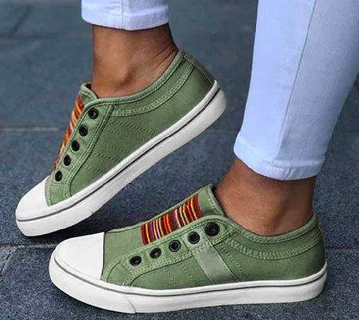Pinterest-Inspired Sophie Laurie Laceless Canvas Sneakers