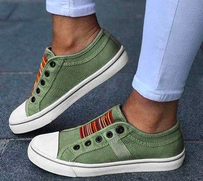 Pinterest-Inspired Sophie Laurie Laceless Canvas Sneakers