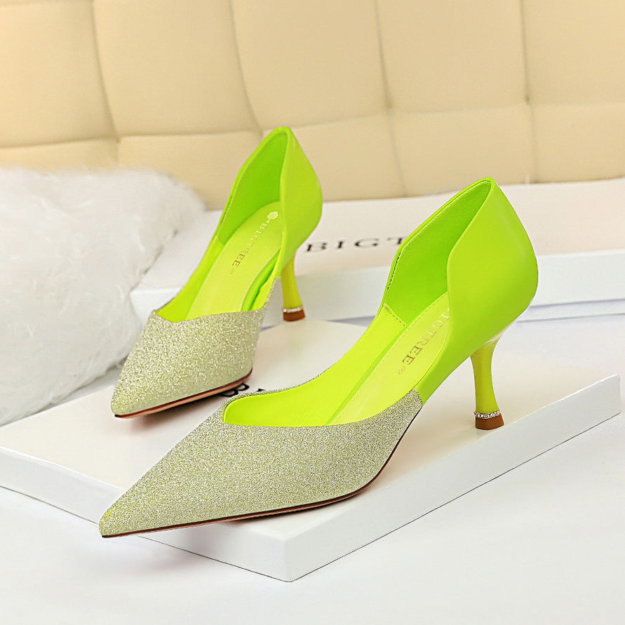 Elegant Color Block Heels by Sophie Laurie