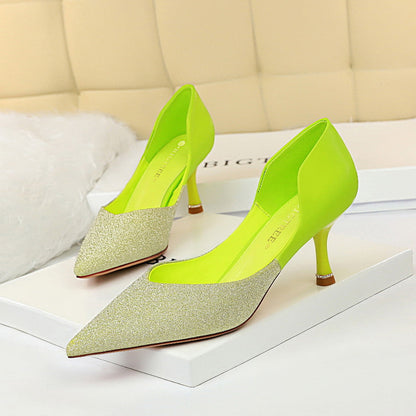 Elegant Color Block Heels by Sophie Laurie