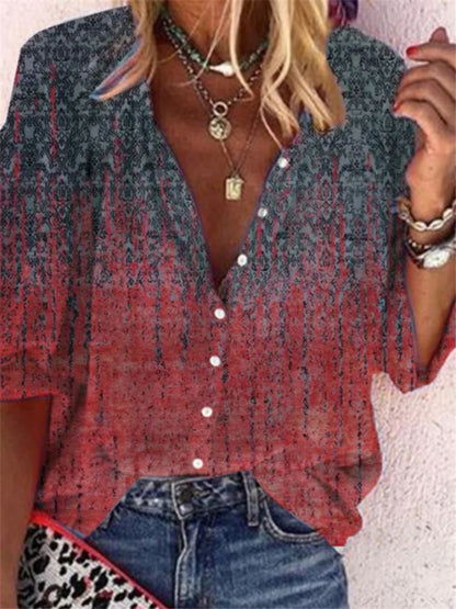 Floral Button-Up Sophie Laurie Short Sleeve Shirt