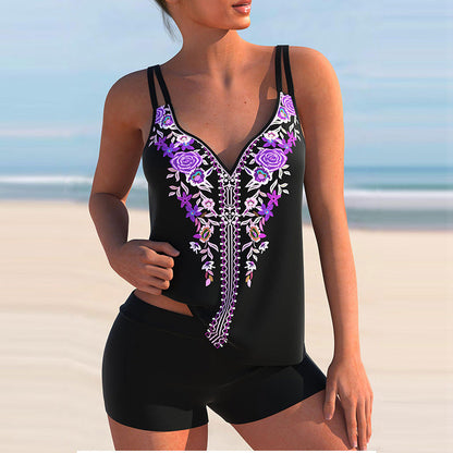 Floral Print Plus Size Bikini by Sophie Laurie