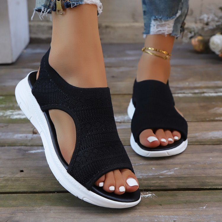 Breathable Flyknit Sandals by Sophie Laurie