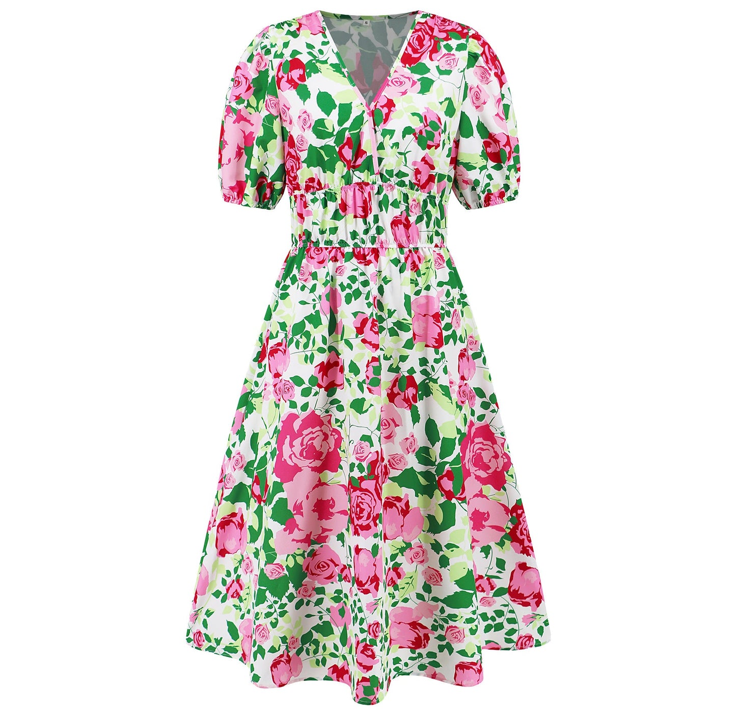 Bohemian Floral V-Neck Dress by Sophie Laurie