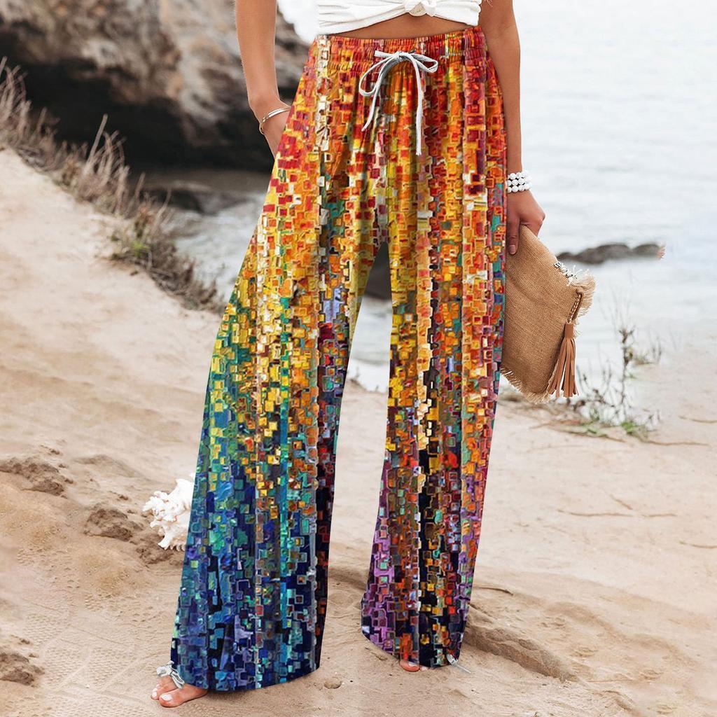 Boho Botanical Sophie Laurie Women's Wide-Leg Pants