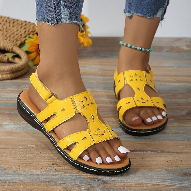 Chic Platform Velcro Sandals by Sophie Laurie