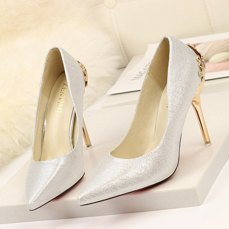 Elegant Suede High Heels by Sophie Laurie