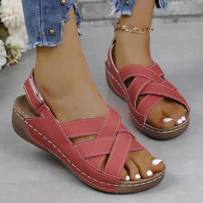 Chic Wedge Platform Sandals by Sophie Laurie