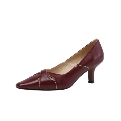 Elegant Leather Heels by Sophie Laurie