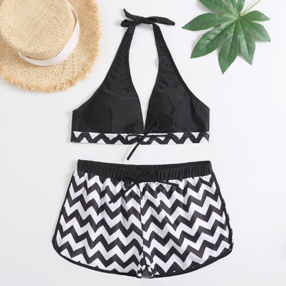 Chic Zigzag Sophie Laurie Bikini Set with Shorts
