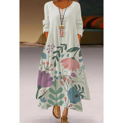 Artistic Floral Swing Dress by Sophie Laurie