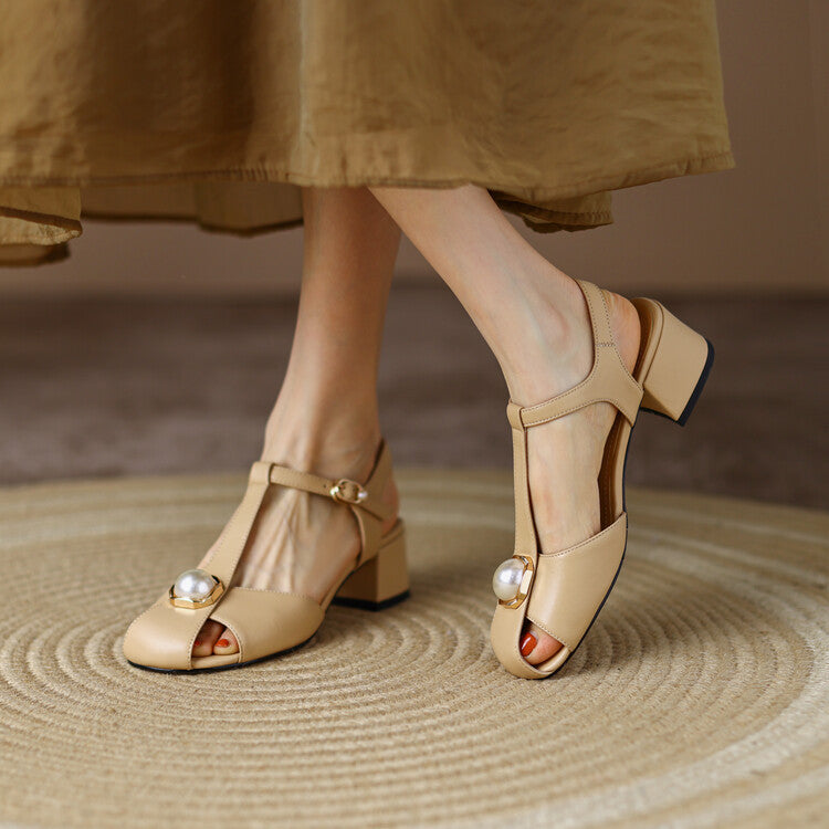 Chic T-Strap Sophie Laurie Summer Sandals
